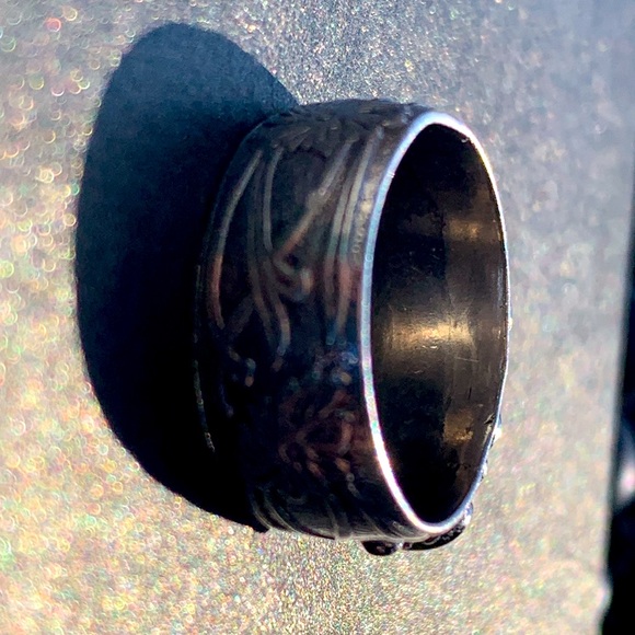 Hand crafted silver and tourmaline ring. - Picture 4 of 4